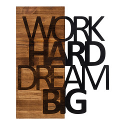 Διακοσμητικό τοίχου Deseze ξύλο πεύκου σε φυσική απόχρωση με μαύρο μέταλλο 48x3x58εκ **