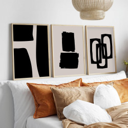 Πίνακας σε καμβά Blacky τρίπτυχος με ψηφιακή εκτύπωση 50x2x35εκ ** Πίνακας σε καμβά Blacky τρίπτυχος με ψηφιακή εκτύπωση 50x2x35εκ **