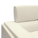 Καναπές Shea 3θέσιος PU ivory-inox 198x80x87εκ **
