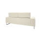 Καναπές Shea 3θέσιος PU ivory-inox 198x80x87εκ **