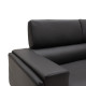 Καναπές Shea 3θέσιος pu μαύρο-inox 198x80x87εκ **