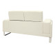 Καναπές Shea 2θέσιος PU ivory-inox 158x80x87εκ **