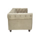 Kαναπές διθέσιος Incredible τύπου Chesterfield βελούδο μπεζ 160x84x67εκ **