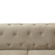 Kαναπές διθέσιος Incredible τύπου Chesterfield βελούδο μπεζ 160x84x67εκ **