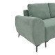 Kαναπές κρεβάτι τριθέσιος αναστρέψιμος Settee ύφασμα με αποθηκευτικό χώρο σε μέντα απόχρωση 286x204x93εκ **