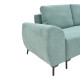 Kαναπές κρεβάτι τριθέσιος αναστρέψιμος Settee ύφασμα με αποθηκευτικό χώρο σε μέντα απόχρωση 286x204x93εκ **