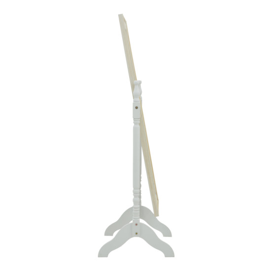 Καθρέπτης Malone Inart mdf σε λευκή αντικέ απόχρωση 55x50x160εκ **