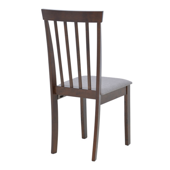 Καρέκλα Houston rubberwood σε καρυδί απόχρωση 40x49x94εκ - 2τμχ. **