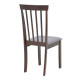 Καρέκλα Houston rubberwood σε καρυδί απόχρωση 40x49x94εκ - 2τμχ. **