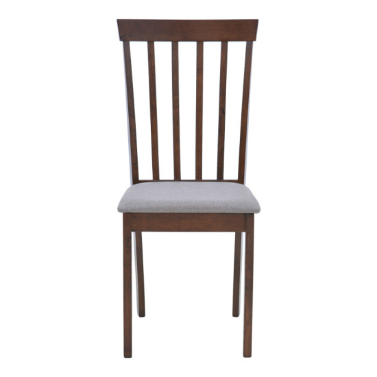 Καρέκλα Houston rubberwood σε καρυδί απόχρωση 40x49x94εκ - 2τμχ. **