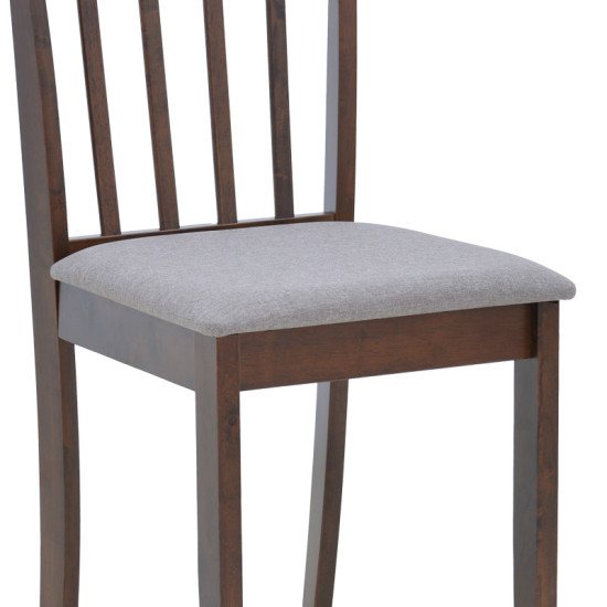 Καρέκλα Houston rubberwood σε καρυδί απόχρωση 40x49x94εκ - 2τμχ. **