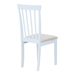 Καρέκλα Houston rubberwood σε λευκή απόχρωση 40x49x94εκ - 2τμχ. **