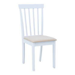 Καρέκλα Houston rubberwood σε λευκή απόχρωση 40x49x94εκ - 2τμχ. **
