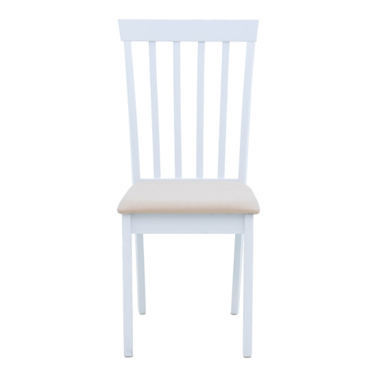 Καρέκλα Houston rubberwood σε λευκή απόχρωση 40x49x94εκ - 2τμχ. **