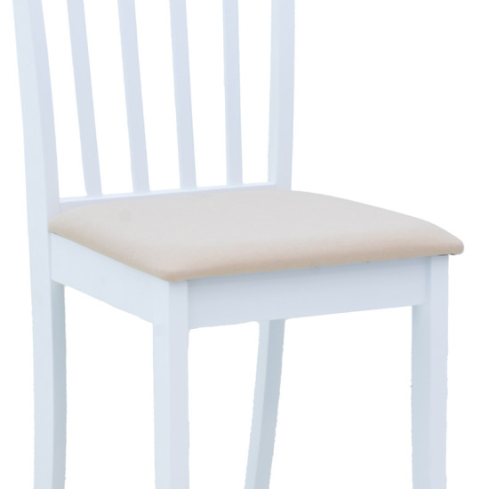 Καρέκλα Houston rubberwood σε λευκή απόχρωση 40x49x94εκ - 2τμχ. **