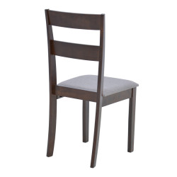 Καρέκλα Dallan rubberwood σε καρυδί απόχρωση 40x47.5x89εκ - 2τμχ. **