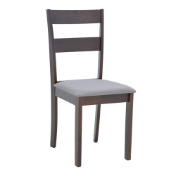 Καρέκλα Dallan rubberwood σε καρυδί απόχρωση 40x47.5x89εκ - 2τμχ. **