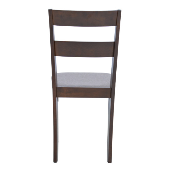 Καρέκλα Dallan rubberwood σε καρυδί απόχρωση 40x47.5x89εκ - 2τμχ. **