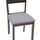 Καρέκλα Dallan rubberwood σε καρυδί απόχρωση 40x47.5x89εκ - 2τμχ. **
