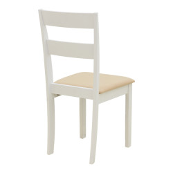 Καρέκλα Dallan rubberwood λευκό 40x47.5x89εκ - 2τμχ. **