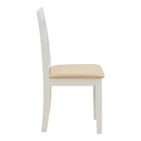 Καρέκλα Dallan rubberwood λευκό 40x47.5x89εκ - 2τμχ. **