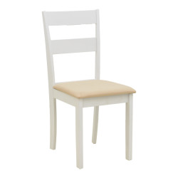 Καρέκλα Dallan rubberwood λευκό 40x47.5x89εκ - 2τμχ. **