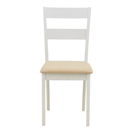 Καρέκλα Dallan rubberwood λευκό 40x47.5x89εκ - 2τμχ. **