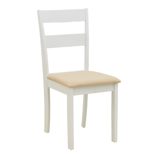 Καρέκλα Dallan rubberwood λευκό 40x47.5x89εκ - 2τμχ. **