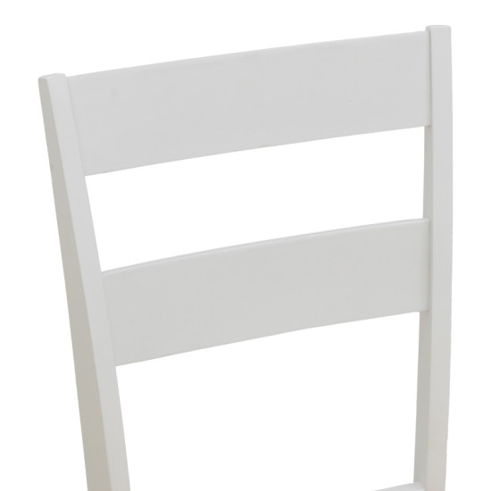 Καρέκλα Dallan rubberwood λευκό 40x47.5x89εκ - 2τμχ. **