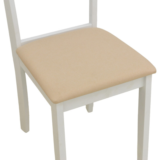 Καρέκλα Dallan rubberwood λευκό 40x47.5x89εκ - 2τμχ. **