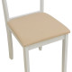 Καρέκλα Dallan rubberwood λευκό 40x47.5x89εκ - 2τμχ. **