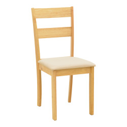Καρέκλα Dallan rubberwood σε φυσική απόχρωση 40x47.5x89εκ - 2τμχ. **
