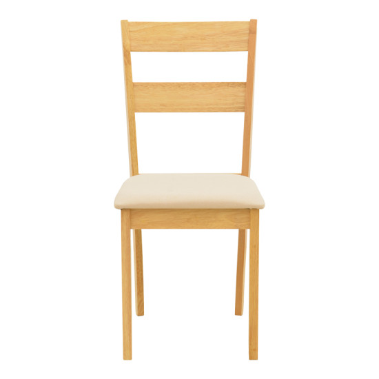 Καρέκλα Dallan rubberwood σε φυσική απόχρωση 40x47.5x89εκ - 2τμχ. **