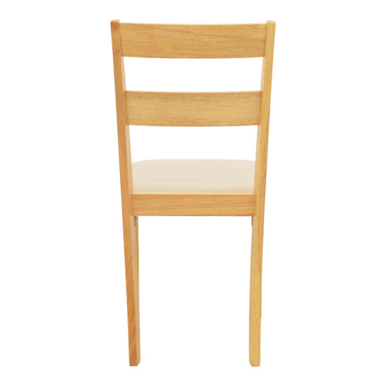 Καρέκλα Dallan rubberwood σε φυσική απόχρωση 40x47.5x89εκ - 2τμχ. **