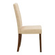 Καρέκλα Zeben εκρού ύφασμα με καρυδί rubberwood 43,5x55,5x93,5εκ - 2τμχ. **