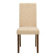 Καρέκλα Zeben εκρού ύφασμα με καρυδί rubberwood 43,5x55,5x93,5εκ - 2τμχ. **