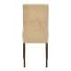 Καρέκλα Zeben εκρού ύφασμα με καρυδί rubberwood 43,5x55,5x93,5εκ - 2τμχ. **