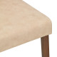 Καρέκλα Zeben εκρού ύφασμα με καρυδί rubberwood 43,5x55,5x93,5εκ - 2τμχ. **