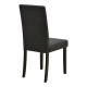 Καρέκλα Zeben μαύρο PU με πόδι μαύρο rubberwood 43,5x55,5x93,5εκ - 2τμχ. **