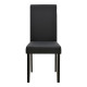 Καρέκλα Zeben μαύρο PU με πόδι μαύρο rubberwood 43,5x55,5x93,5εκ - 2τμχ. **