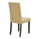 Καρέκλα Zeben εκρού PU με πόδι μαύρο rubberwood 43,5x55,5x93,5εκ - 2τμχ. **