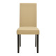 Καρέκλα Zeben εκρού PU με πόδι μαύρο rubberwood 43,5x55,5x93,5εκ - 2τμχ. **