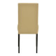 Καρέκλα Zeben εκρού PU με πόδι μαύρο rubberwood 43,5x55,5x93,5εκ - 2τμχ. **