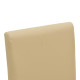 Καρέκλα Zeben εκρού PU με πόδι μαύρο rubberwood 43,5x55,5x93,5εκ - 2τμχ. **