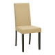 Καρέκλα Zeben εκρού PU με πόδι μαύρο rubberwood 43,5x55,5x93,5εκ - 2τμχ. **