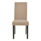Καρέκλα Zeben μπεζ ύφασμα με πόδι μαύρο rubberwood 43,5x55,5x93,5εκ - 2τμχ. **