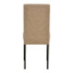 Καρέκλα Zeben μπεζ ύφασμα με πόδι μαύρο rubberwood 43,5x55,5x93,5εκ - 2τμχ. **