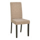 Καρέκλα Zeben μπεζ ύφασμα με πόδι μαύρο rubberwood 43,5x55,5x93,5εκ - 2τμχ. **