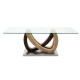 Τραπέζι σαλονιού Masai sonoma μελαμίνης - γυαλί 120x60x43εκ