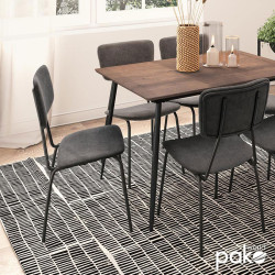 Καρέκλα Tania ύφασμα ανθρακί antique-μαύρο πόδι - 4τμχ. ** Καρέκλα Tania ύφασμα ανθρακί antique-μαύρο πόδι - 4τμχ. **